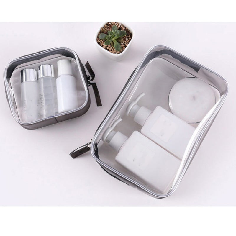 1 Set 3pcs Transparent Makeup Bag Toiletry Bag for Women (Large Medium Small) - Image 5