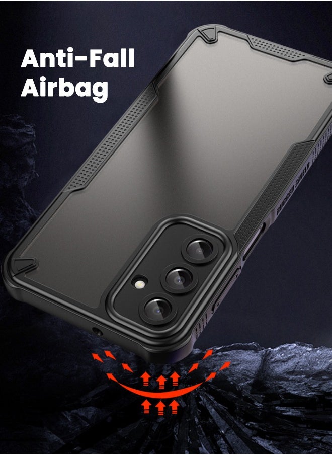 RUGGED SHIELD Samsung Galaxy A16 Cover, Four Corners Airbag Shockproof Drop Proof Case, 360° Full Protection, Side Anti-Slip Strips, Slim Frosted Phone Case for Samsung Galaxy A16 5G/4G, Black  - Image 4