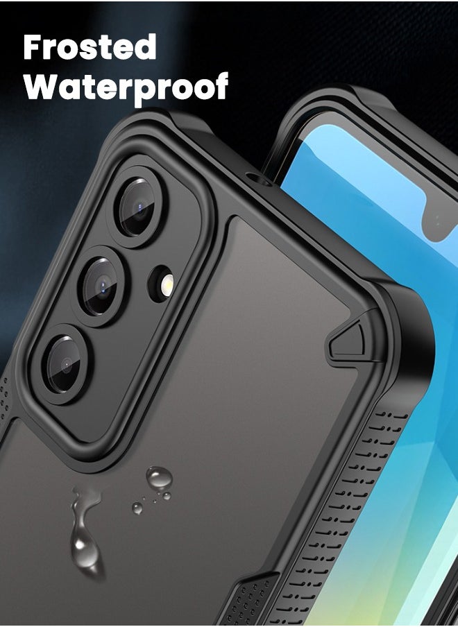 RUGGED SHIELD Samsung Galaxy A16 Cover, Four Corners Airbag Shockproof Drop Proof Case, 360° Full Protection, Side Anti-Slip Strips, Slim Frosted Phone Case for Samsung Galaxy A16 5G/4G, Black  - Image 5