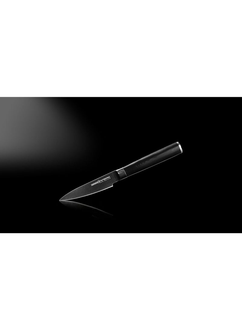 Samura MO‑V Stonewash Paring Knife 3.5 inch | AUS‑8 Japanese Steel, 58–59 HRC | G‑10 Handle with Steel Bolster | Small Kitchen Knife for Fruit, Vegetables & Precision Prep | Corrosion Resistant - Image 5