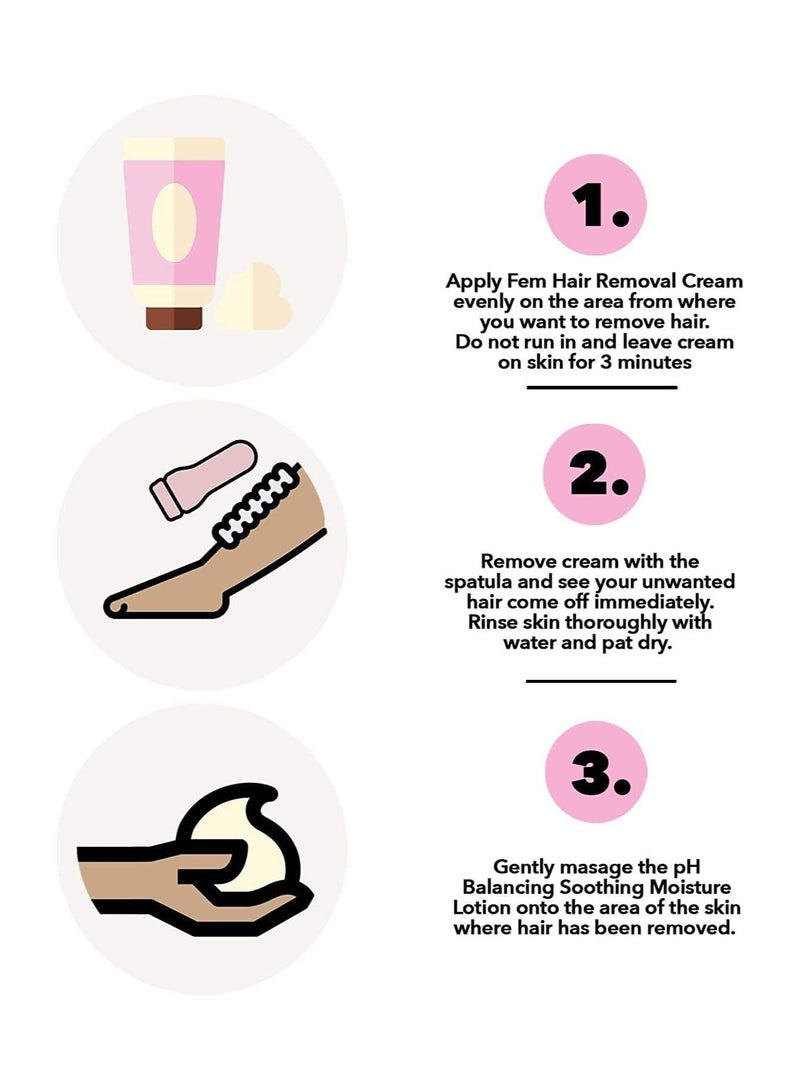 فيم كريم إزالة الشعر من فيم يو اس ايه، بالبابونج المجدد لتجديد البشرة مع لوشن العناية بالبشرة وموازنة درجة الحموضة، عبوة من قطعتين، 120 جرام - Image 4