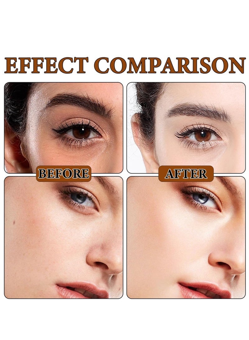 Captaintech Contour Palette,Concealer Cream Contour Makeup Palette,Contouring Foundation Highlighting Makeup Kit with Brush - Image 5