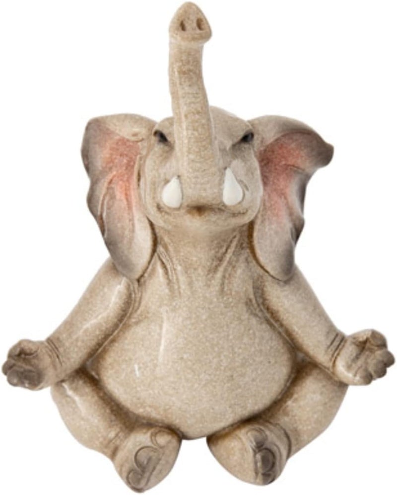 Corner Merchant Corner Merchant Elephant Yoga Statue Figurine Meditating Elephant Zen Home Decor Yoga Gift Lotus 