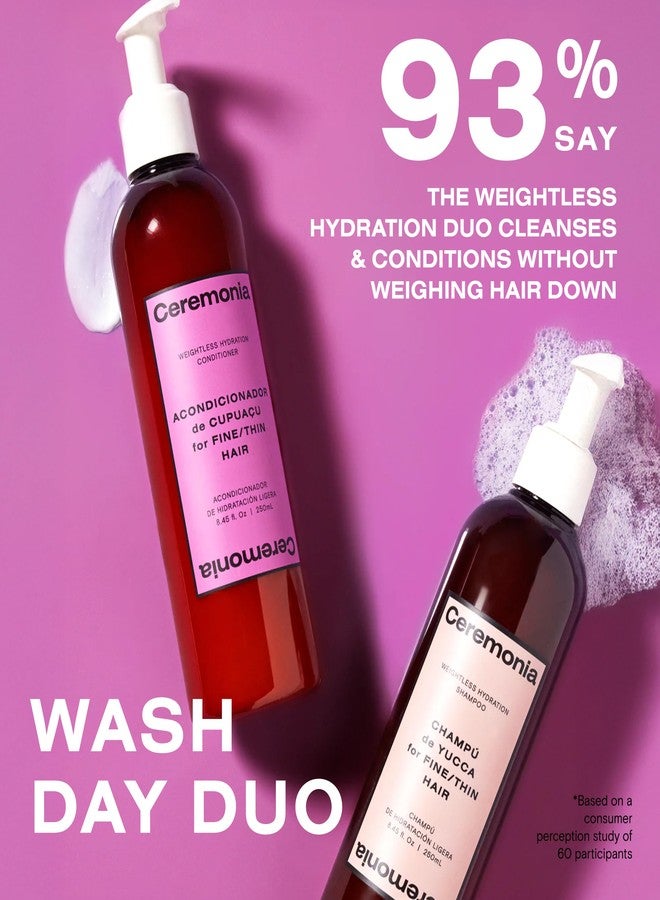 Ceremonia Weightless Hydration Conditioner with Vegan Keratin, Cupuaçu Butter & Castor Oil for Fine/Thin Hair, 8.45 Fl Oz | 250 mL - Image 5
