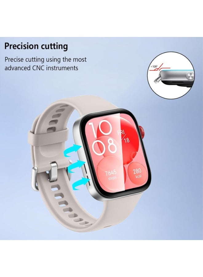Screen Protector for Huawei Watch Fit 3, 3D Curved Soft Edge Protective Film [Anti-Scratch] [Bubble Free] [Ultra Shatterproof] [High Sensitive] (Not Glass) - Image 5