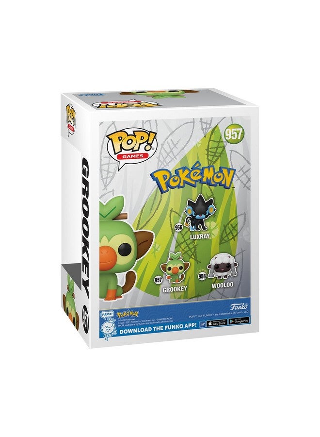Funko Pop! Games: Pokemon - Grookey (Flocked), Amazon Exclusive - Image 3