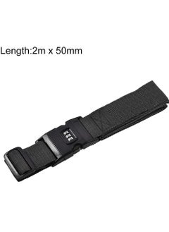 HomarKet 4-Piece Luggage Strap Belt With Digits Combination Lock Black  - Image 3
