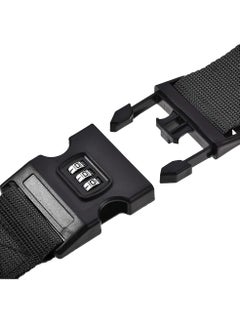 HomarKet 4-Piece Luggage Strap Belt With Digits Combination Lock Black  - Image 2