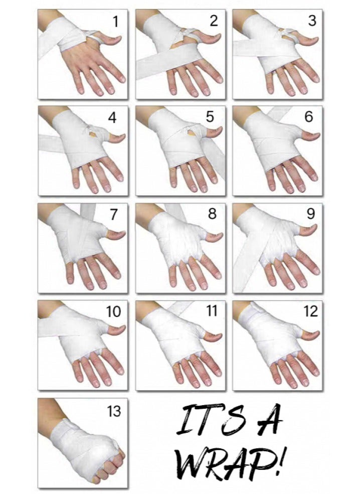 COMMANDO Boxing Hand Wrap 4 Meter Length Protective Bandage for Training and Everyday Use - Image 3