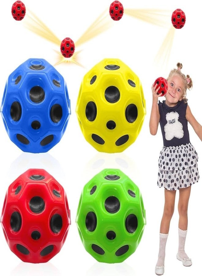 Crazy Buy Super High Bouncing Balls Pack of 4, Super Hot Moon Ball, and Space Balls for Kids and Adults Sports Training Ball (Multicolor) - Image 2