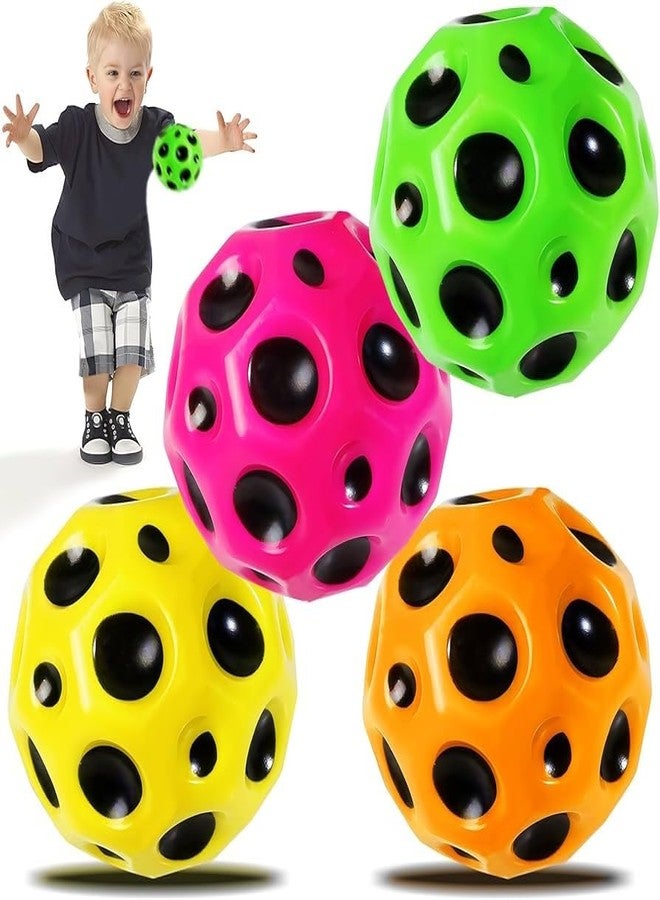 Crazy Buy Super High Bouncing Balls Pack of 4, Super Hot Moon Ball, and Space Balls for Kids and Adults Sports Training Ball (Multicolor) - Image 1