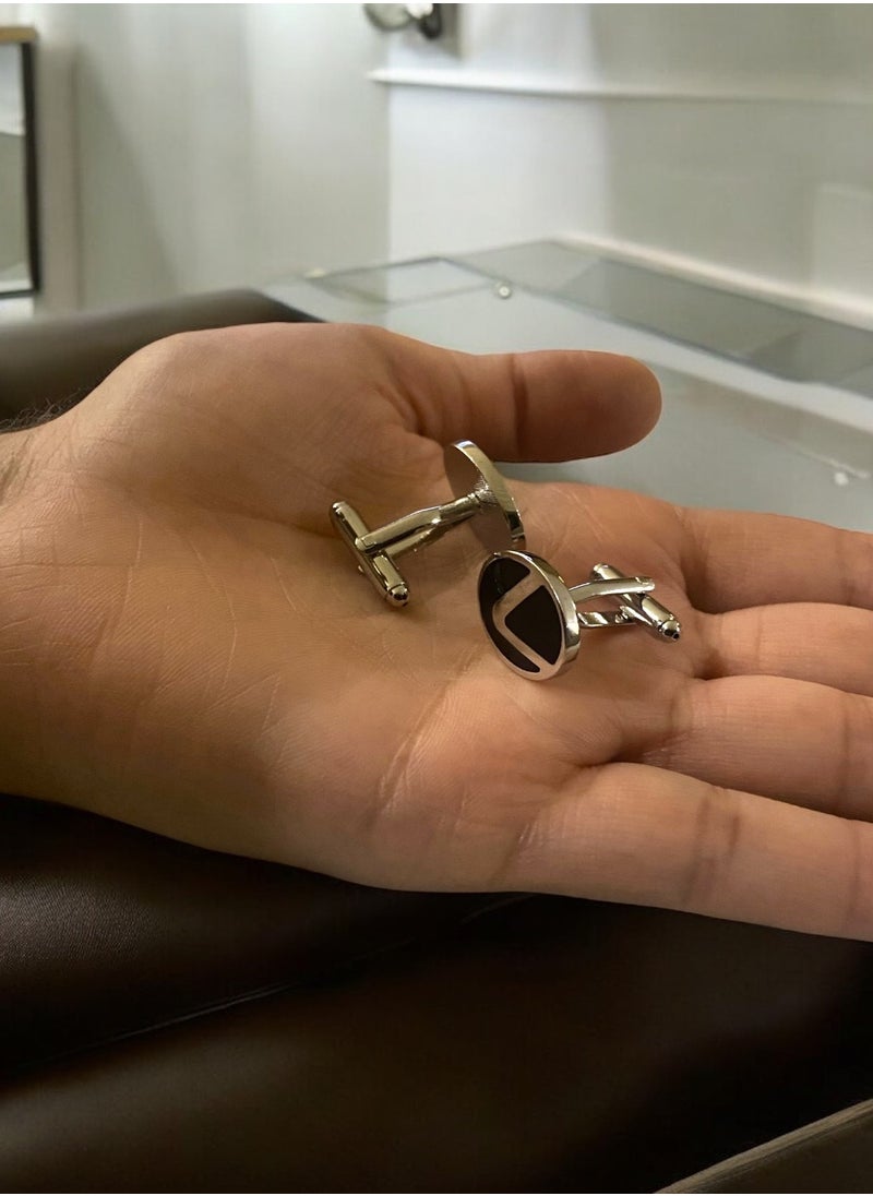 LEXUS Elegant & High Quality Chrome Plated Cufflinks For Men  - Image 1