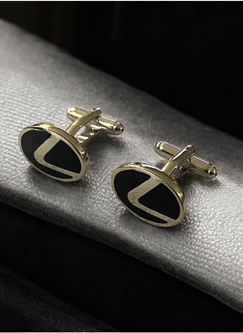 LEXUS Elegant & High Quality Chrome Plated Cufflinks For Men  - Image 5