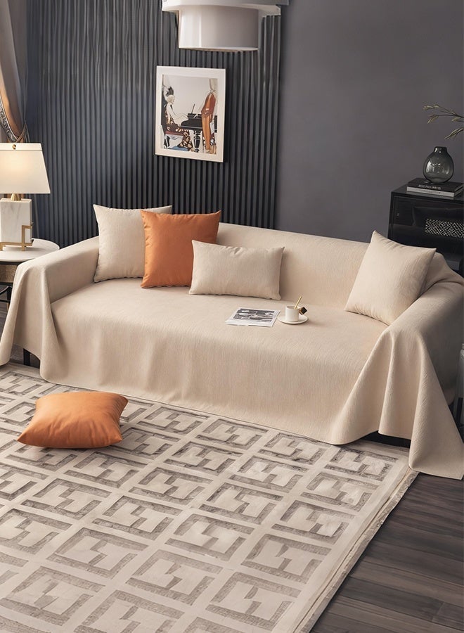 مناسب لجميع المواسم غطاء كنب غطاء كنب مقاوم للماء والغبار متوفر حجم كبير مناسب لمجموعة تغطية كنب على شكل حرف L قماش تقني ناعم قابل للغسل - Image 3