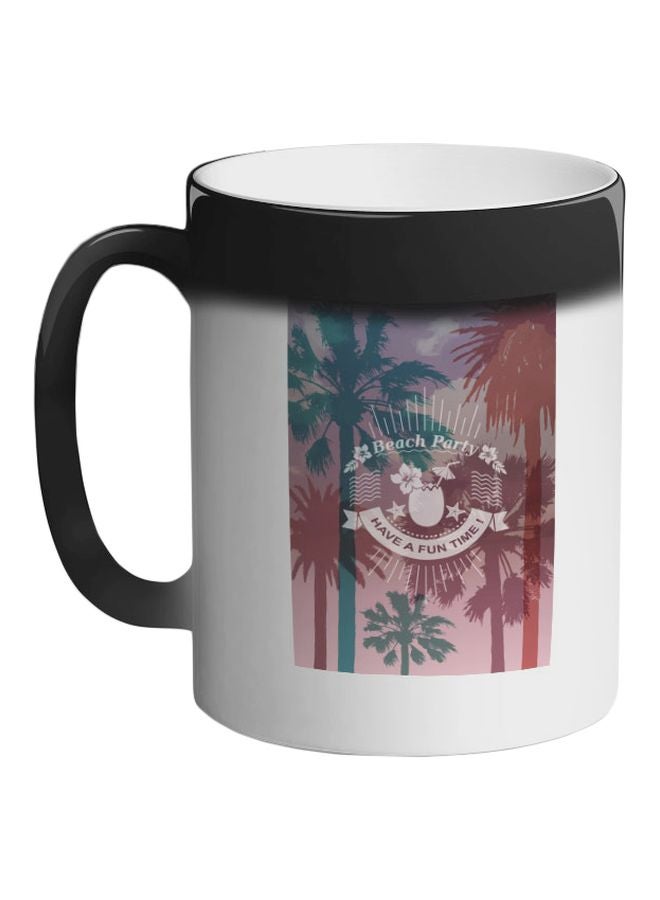 Beach Party Printed Colour Changing Coffee Mug Black 11ounce