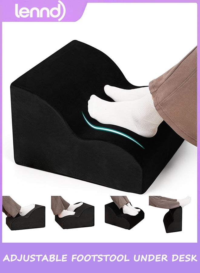 LENND Foot Rest for Under Desk at Work.Multifunctional 3-Tier Foot Stool,with Washable Footrest.for Under Desk,Office Chair Gaming Chair & Sofa,Leg Elevation Pillow,Supports Posture - Image 1
