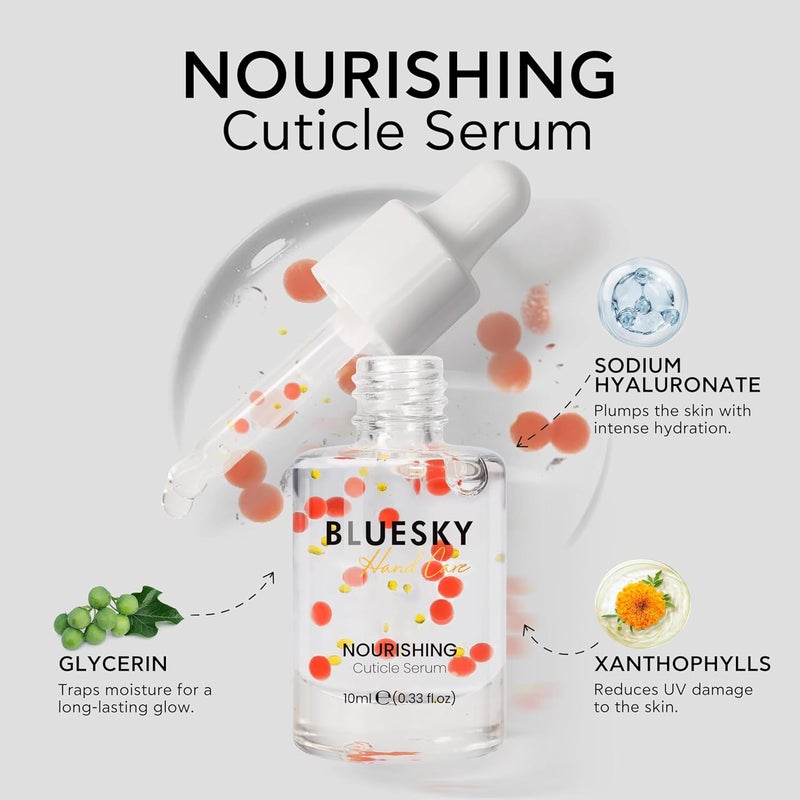 Bluesky Cuticle Serum for Nails Active Hyaluronic Acid Nourishing Dry Skin Hydrating Healthy Nails Essential Nail Care 10ml - Image 2