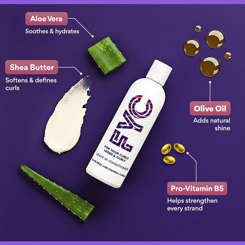 FYC Styling Bundle  2 x 250ml Curly Hair Products Includes Leave In Conditioner for Curly Hair and Refresh & Detangle Spray Moisturise & Define Curls Vegan & Curly Girl Friendly 250ml - Image 2