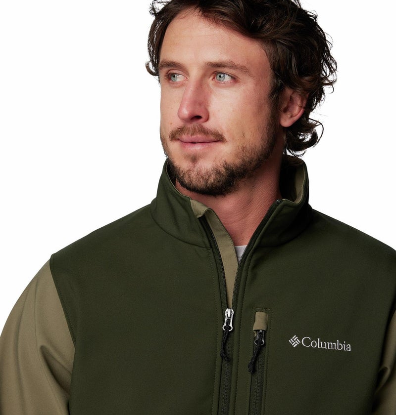 Columbia Men Olive Omni Shield Ascender Softshell Wind and Water Resistant Jacket, L - Image 3
