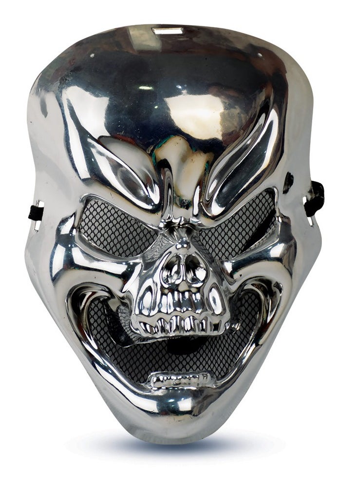 Spooky Metallic Silver Skull Mask Halloween Costume Accessories for Kids and Adult, for Dress Up Theme Party Cosplay - pzsku/ZA4BE8E12DF7812163147Z/45/_/1723795169/e5969172-fa93-4407-be12-cff5a7e67056