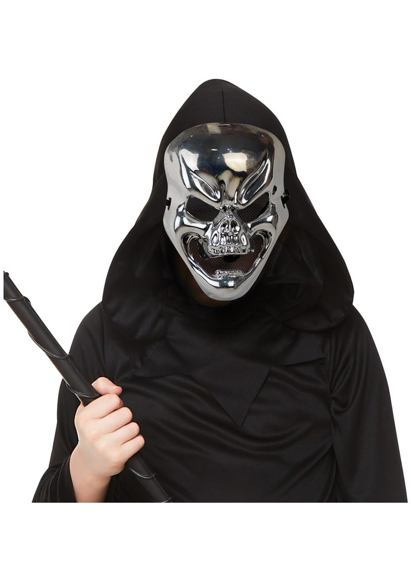 Spooky Metallic Silver Skull Mask Halloween Costume Accessories for Kids and Adult, for Dress Up Theme Party Cosplay - pzsku/ZA4BE8E12DF7812163147Z/45/_/1723795192/6ca350db-425b-4c3c-98f8-860f71e27cea