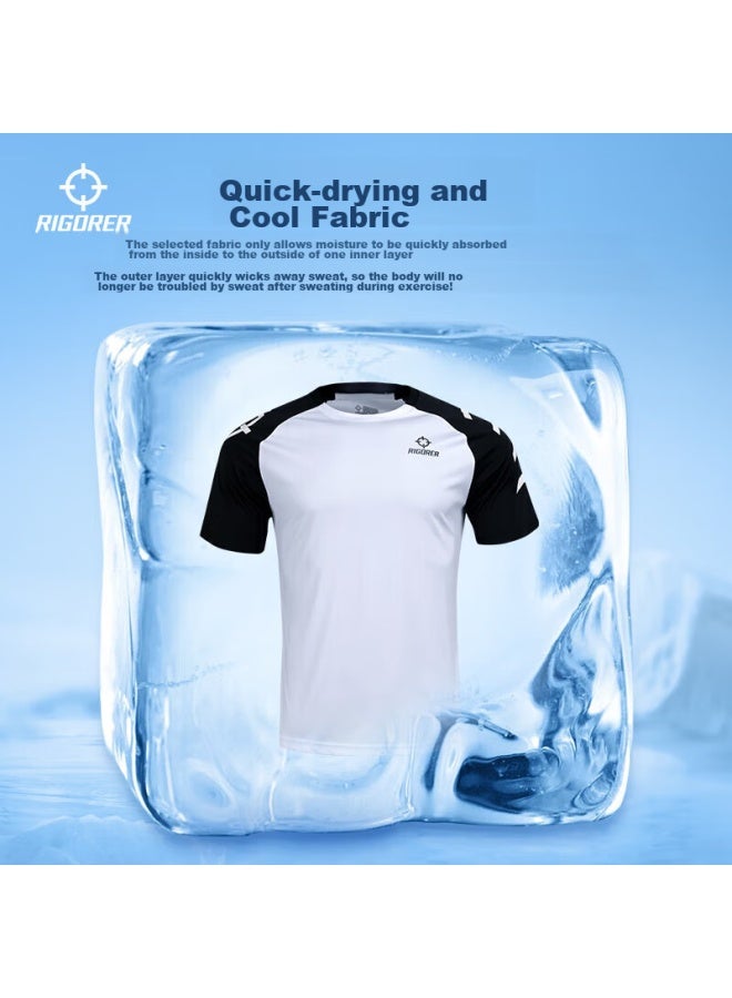 Rigorer Short-sleeve T-shirt, Summer Comfortable Casual Simple Sports Sweat-wicking Breathable Running Top - Image 3