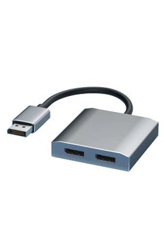 Dual DisplayPort Splitter, MST Hub for Dual 4K@60Hz Output, DP to 2 DisplayPort Converter, Multi-Stream Transport Support for Windows and Mac Systems.