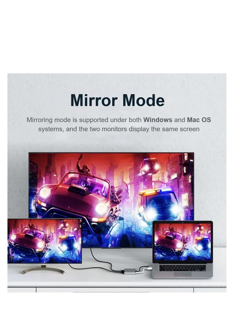 Generic - Dual DisplayPort Splitter, MST Hub for Dual 4K@60Hz Output, DP to 2 DisplayPort Converter, Multi-Stream Transport Support for Windows and Mac Systems. - Image 1