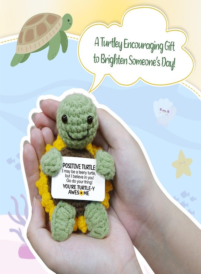 OASSIE Valentines Day Gifts for Kids Teen - Positive Turtle Crochet Animals, Galentines Birthday Easter Gifts for Teen Girls Boys Daughter Mom Sister Friend Women, Easter Basket Stuffers - Image 5