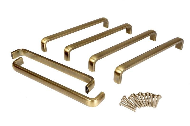 Amar Enterprise 18 Inches Stainless Steel RoundD Shaped Brass Anitque Finish Pull Handle Kitchen Drawer Furniture Handle Wardrobe Handle18 Inches Pack of 6448mm Hole to Hole - Image 1
