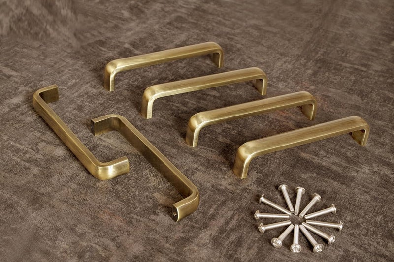Amar Enterprise 18 Inches Stainless Steel RoundD Shaped Brass Anitque Finish Pull Handle Kitchen Drawer Furniture Handle Wardrobe Handle18 Inches Pack of 6448mm Hole to Hole - Image 4