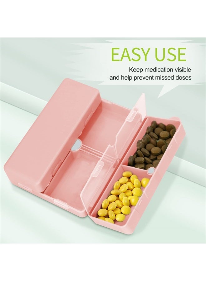 FYY Daily Pill Organizer,7 Compartments Portable Travel Pill Case [Folding Design] Pill Box for Purse Pocket to Hold Vitamins,Cod Liver Oil,Supplements and Medication-Rosegold - Image 5