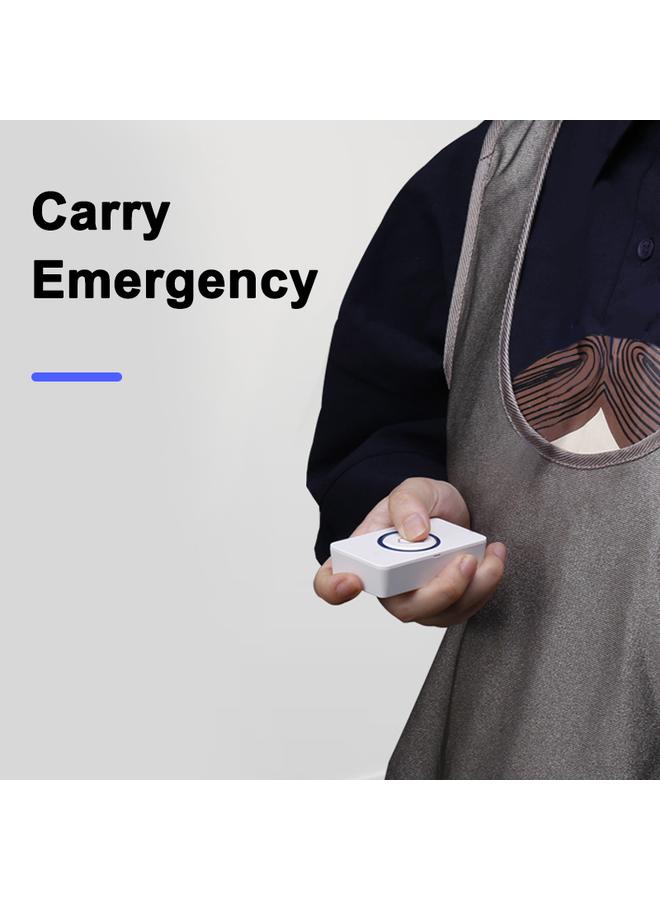 Elderly Care Call Bell Pregnancy Care Call Bell 110dB 4 Volume Levels 60+ Ringtone One Large Button Control with Lanyard for Seniors and Pregnant Women