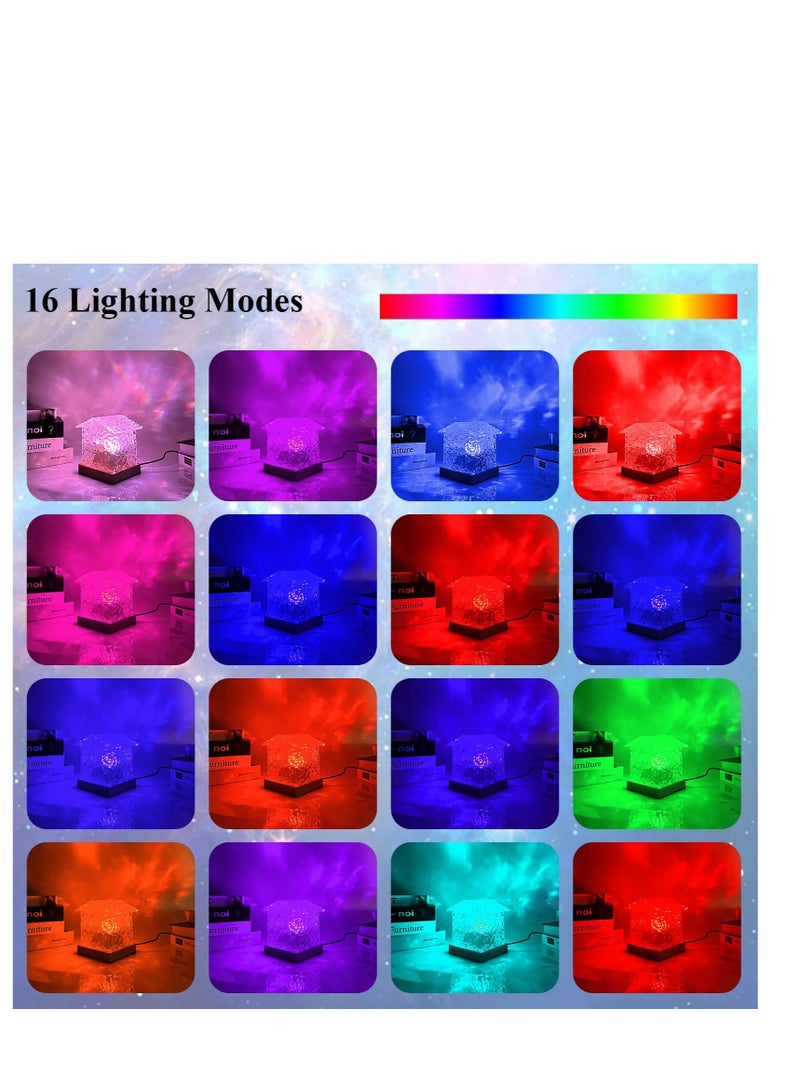 Excefore Galaxy Projector Light for Bedroom, Ocean Wave Sensory Light with 16 Colors, Romantic Visual Mood Lighting Lamp, Ceiling Projector Night Light for Bedroom/Party/Game Rooms, for Teen Gifts - Image 2