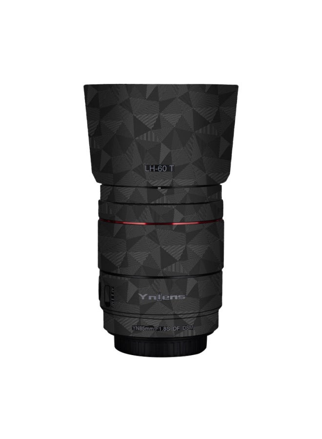 Loquat Walking Donkey Is Suitable For Yongnuo 85mmF1.8s For Sony Mouth Generation Lens Protection Film Sticker Color Change-Color:Nordic Triangle Black - Image 1