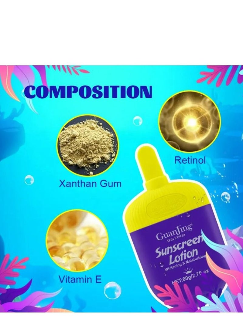 GUANJING Private Label tinted sunscreen spf 90 uv camera sunscreen foundation whitening sunscreen lotion 80 g - Image 3