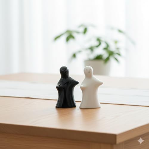 aaBco Ceramic Salt and Pepper Shakers,Kitchen Table Seasoning Container, Salt Pepper Dispenser, Container, Sprinkler | Home | Cafe | Office - 60 ML (Couple, 1 Set) - Image 5
