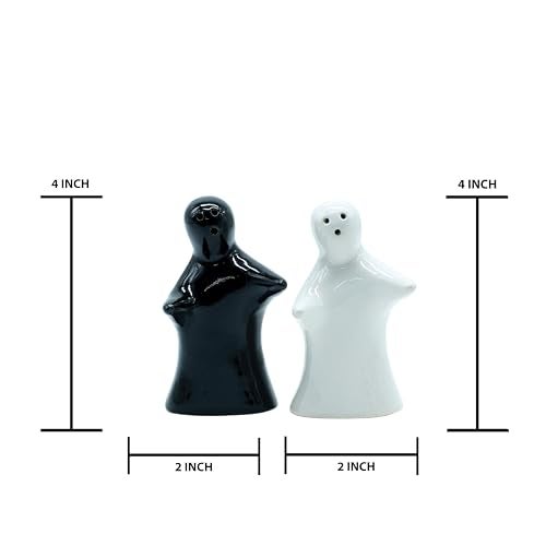 aaBco Ceramic Salt and Pepper Shakers,Kitchen Table Seasoning Container, Salt Pepper Dispenser, Container, Sprinkler | Home | Cafe | Office - 60 ML (Couple, 1 Set) - Image 3