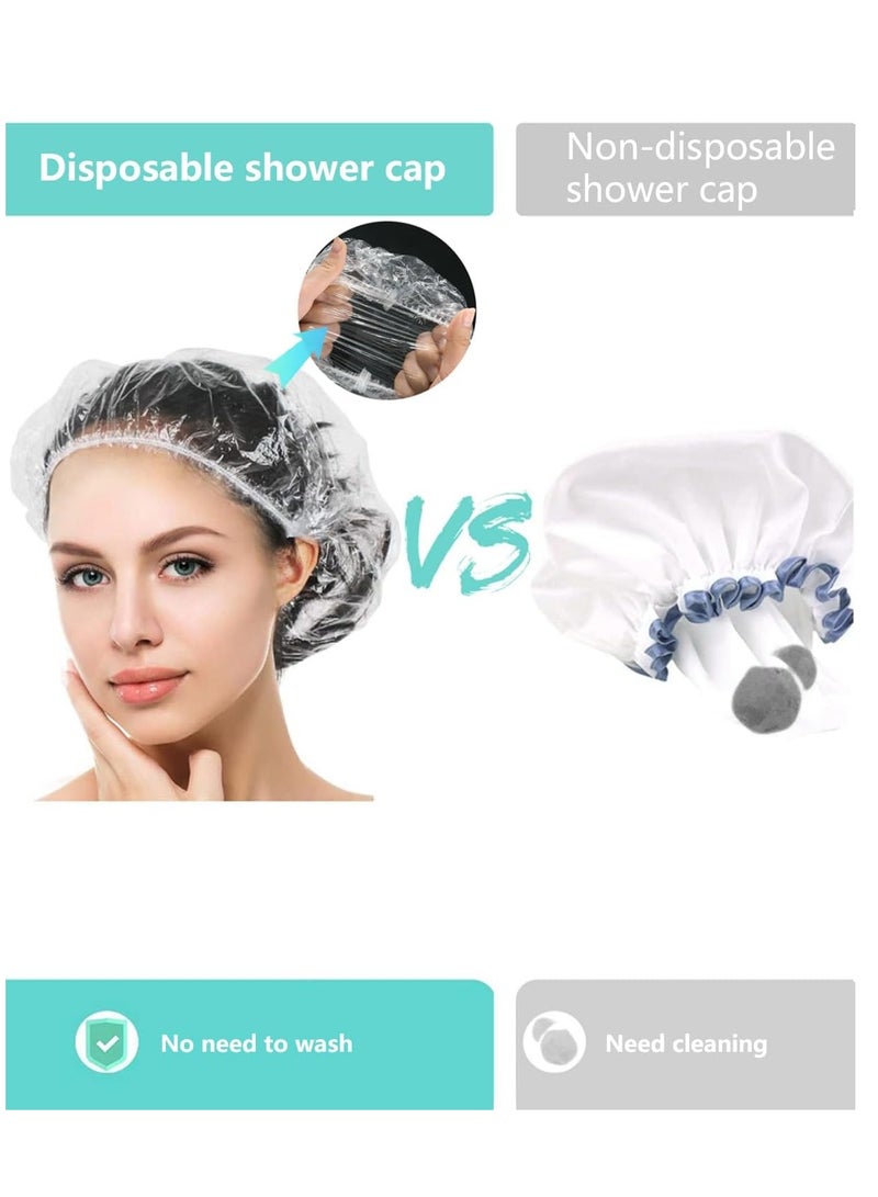 Clear Disposable Shower Caps - 30 Pack Large 20.5 Inch, Perfect for Travel and Home Use, Ideal for Women in Hotels and Homes with Effective Hair Protection and Comfortable Shower Experience. - Image 2