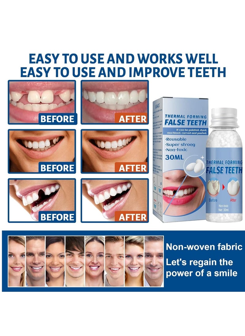 EELHOE Tooth Repair Granuals, Chipped Tooth Repair Kit, Tooth Repair Beads, Temporary Tooth Repair, Thermal Beads Teeth, for Temporary Fixing The Missing and Broken Tooth Replacements  - Image 3