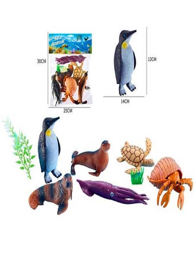 6 Pcs Sea Animal Figure 