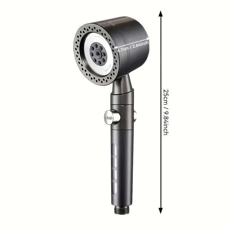 Handheld Shower Head Set with Shower Hose, 5 Spray Settings, Built-in Filter - Image 2