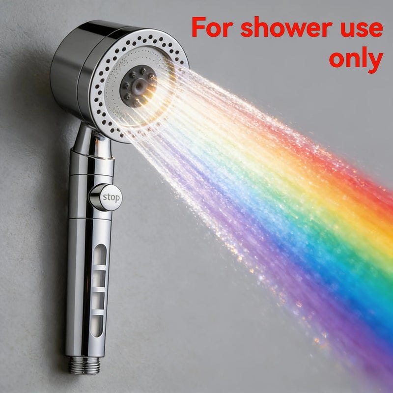 Handheld Shower Head Set with Shower Hose, 5 Spray Settings, Built-in Filter - Image 5