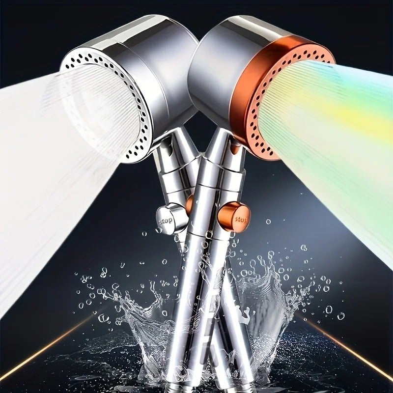 Handheld Shower Head Set with Shower Hose, 5 Spray Settings, Built-in Filter - Image 4