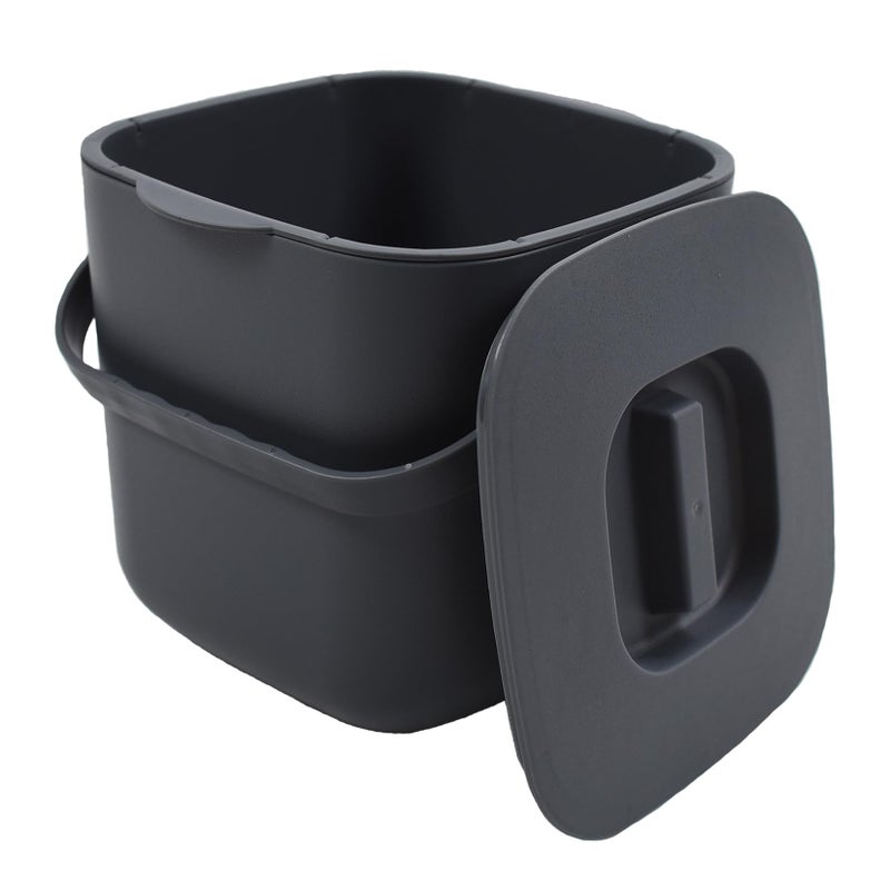 Umtiti 4Liter Kitchen Compost Bin with Handles for Countertop Food Scrap CollectionDary Gray4LUS