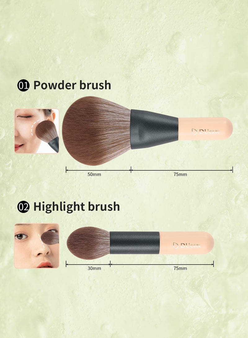 دي يو كير طقم فرش سفر ٥ قطع - فرش كابوكي مصغّرة بحقيبة خضراء - Image 2