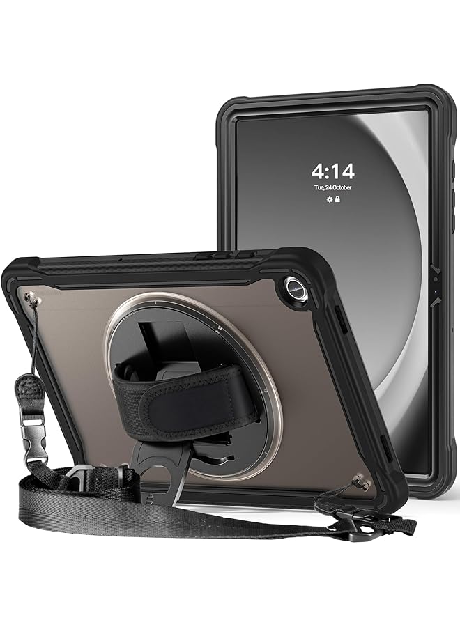 Procases Compatible For Galaxy Tab A9 Plus 11 Inch 2023 Case Heavy Duty Shockproof Rugged Case 360 Degree Rotatable Kickstand Protective Cover For 11 Inch Galaxy Tab A9+ Tablet Sm-X210 X216 X218 -Black - Image 1