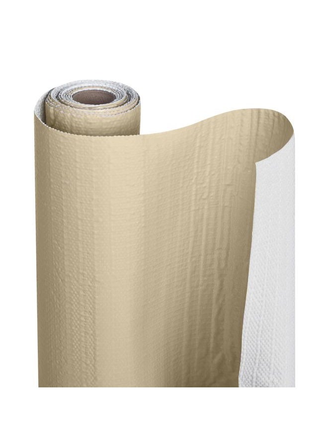Smart Design Bonded Grip Shelf Liner - 12 Inch x 10 Feet - Non Adhesive, Strong Grip Bottom, Easy Clean Kitchen Drawer, Cabinet, Cupboard Dresser Protector Cover, Non Slip Rubber Mat - Taupe - Image 1