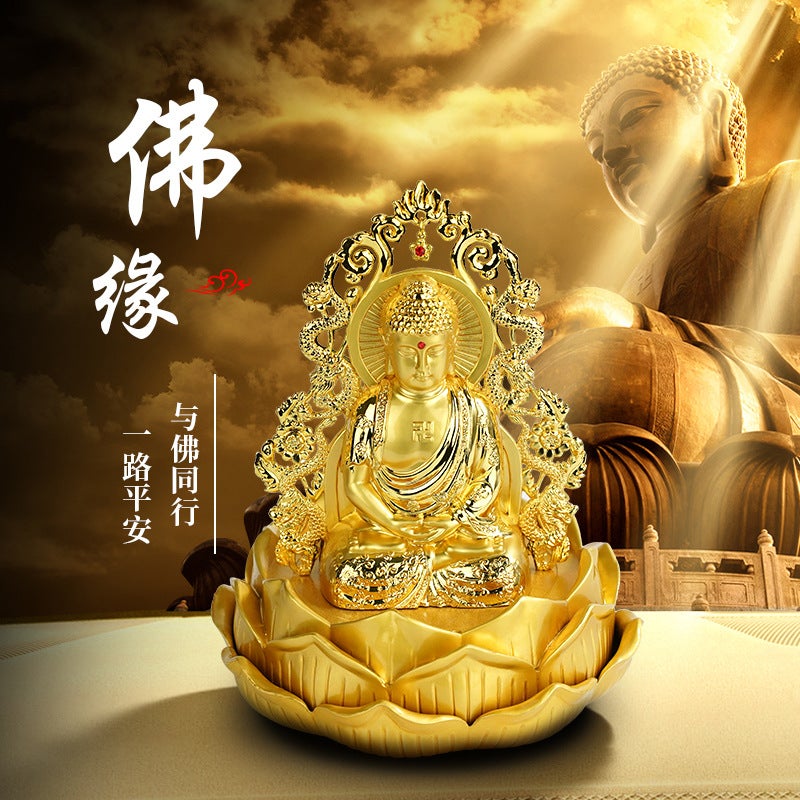 Ssangyong Guanyin Car Accessories Decoration Center Console Perfume Holder Safe Buddha Statue High-End Men'S Car Accessories - Image 2