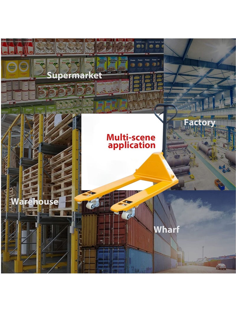 صن رايز شاحنة يدوية بمنصة نقالة 2.5 طن جاك ترولي شديد التحمل لمصنع المستودعات نقل مواد البضائع - Image 2